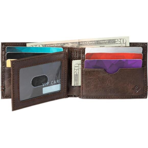 Men's Leather Extra Capacity Slimfold Wallet - Picture 6 of 7